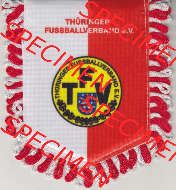 BRD Fußball Wimpel Thüringer Fußball-Verband e. V. TFV ist die Dachorganisation aller Fußballvereine in Thüringen mit Mitgliedern und Mannschaften. Vorderseite... Sammlung